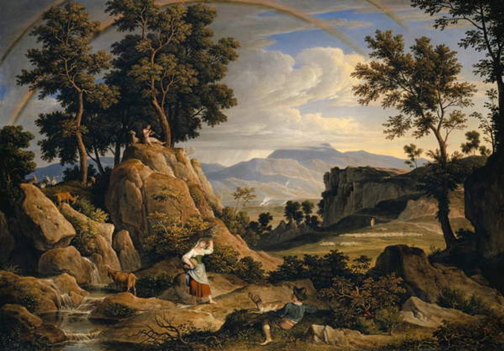 Detail of Landscape near Olevano with Rainbow, 1823-24 by Joseph Anton Koch