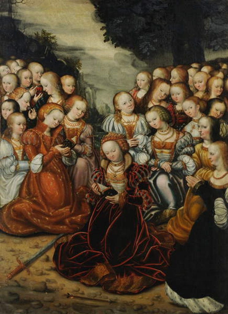 Detail of Saint Ursula and the Virgins by Lucas the Younger Cranach