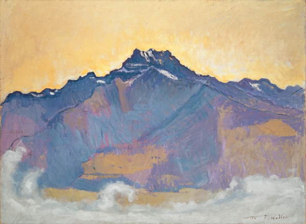 Detail of The Dents du Midi seen from Chesières, 1912 by Ferdinand Hodler
