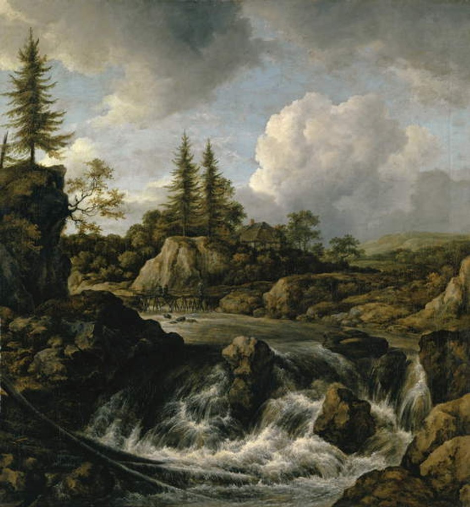 Detail of Landscape with Waterfall, c.1660 by Jacob Isaaksz