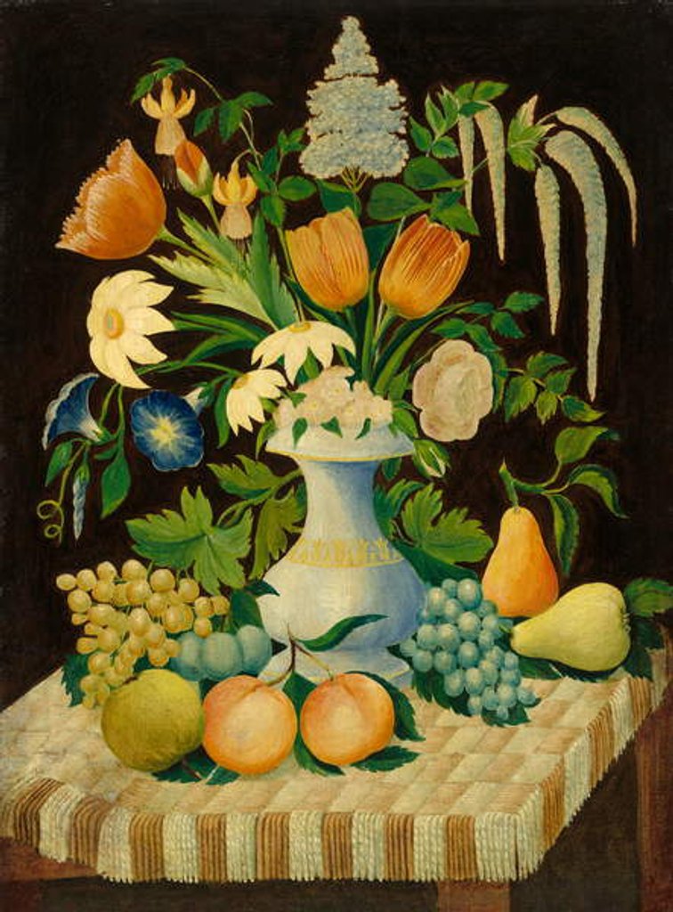 Detail of Flowers and fruit, c.1870 by American School