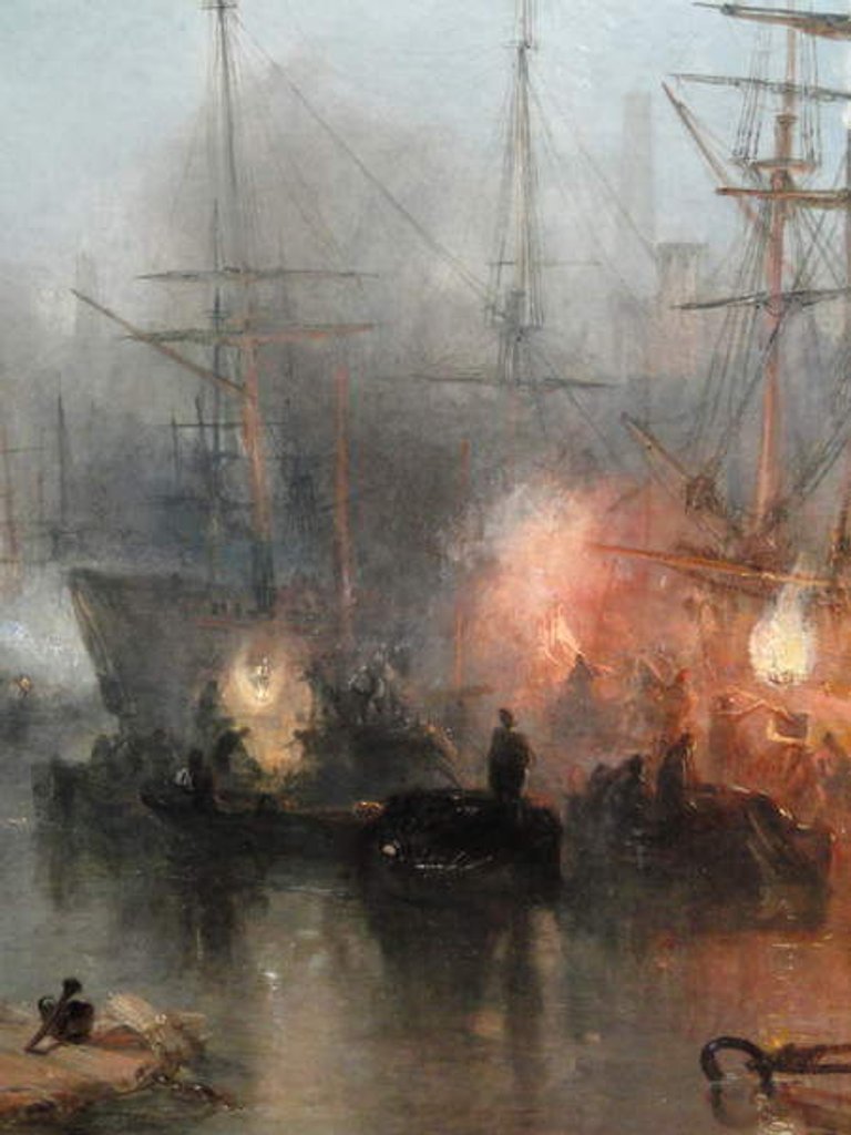 Detail of Keelmen Heaving in Coals by Moonlight, 1835 by Joseph Mallord William Turner