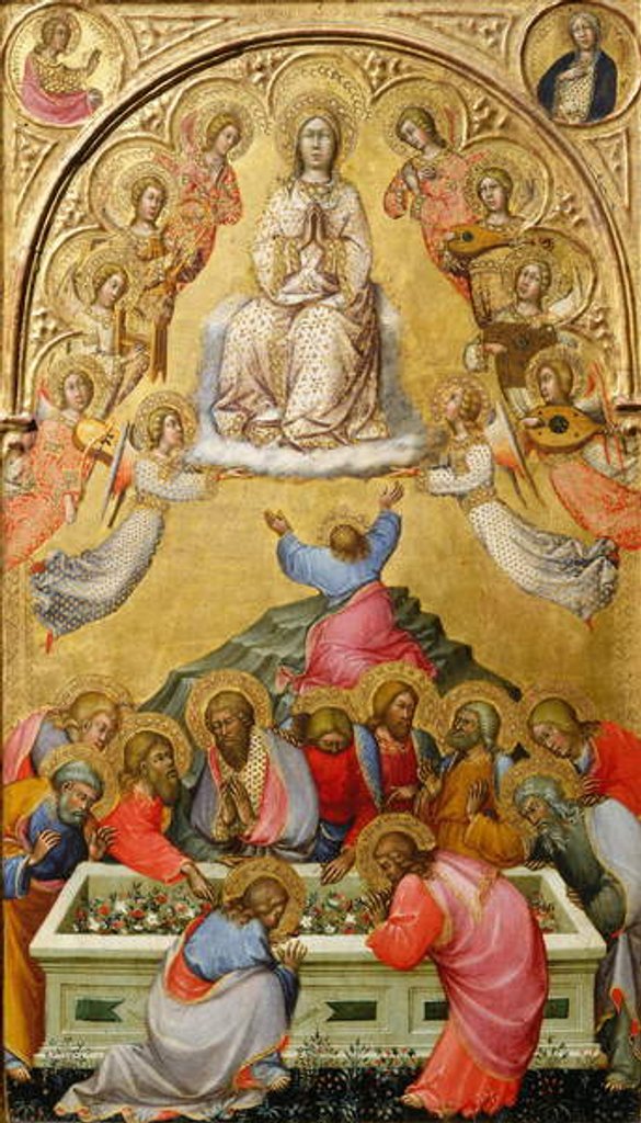 Detail of The Assumption of the Virgin with Busts of the Archangel Gabriel and the Virgin of the Annunciation, c.1400-5 by Paolo di Giovanni Fei