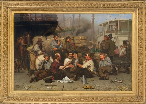 Detail of The Longshoremen's Noon by John George Brown