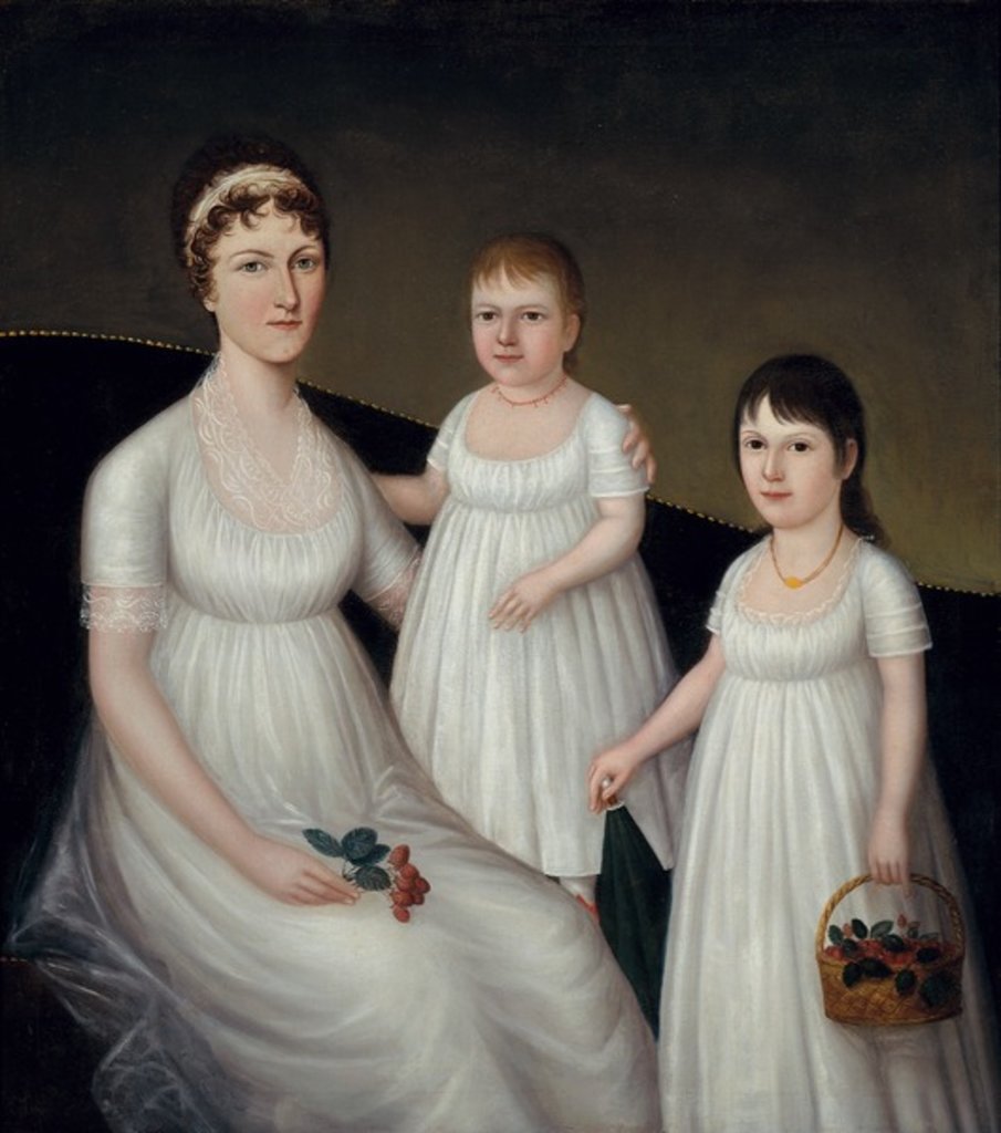 Detail of Grace Allison McCurdy and her Daughters, Mary Jane and Letitia Grace, c.1806 by Joshua Johnson