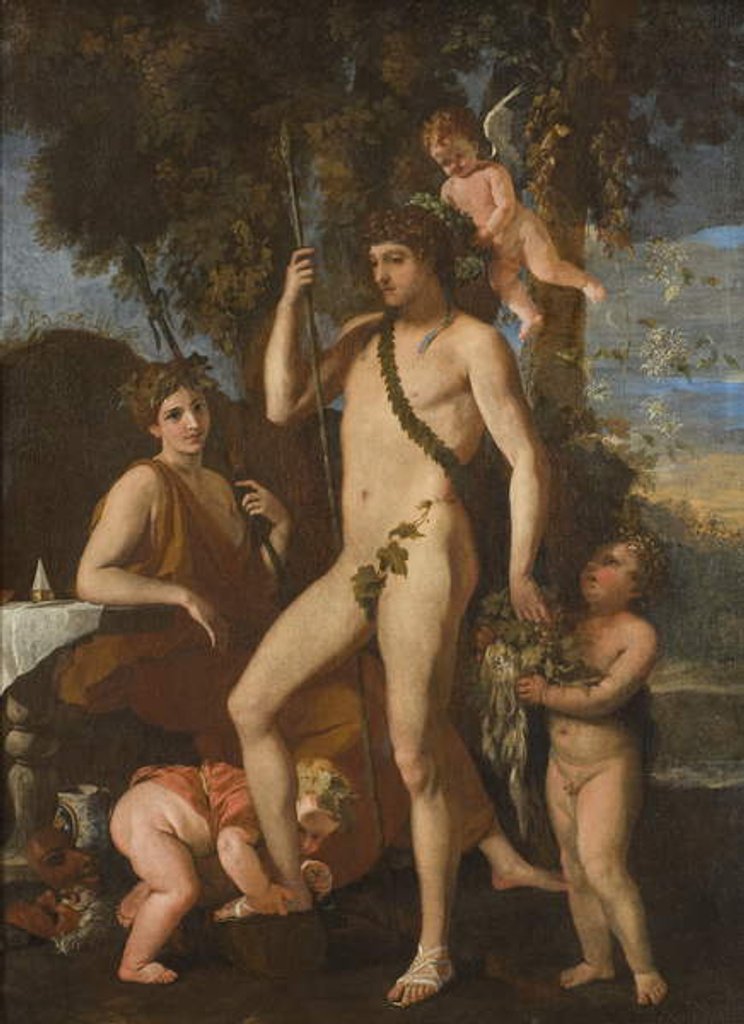 Detail of Bacchus-Apollo, 1620-25 by Nicolas Poussin