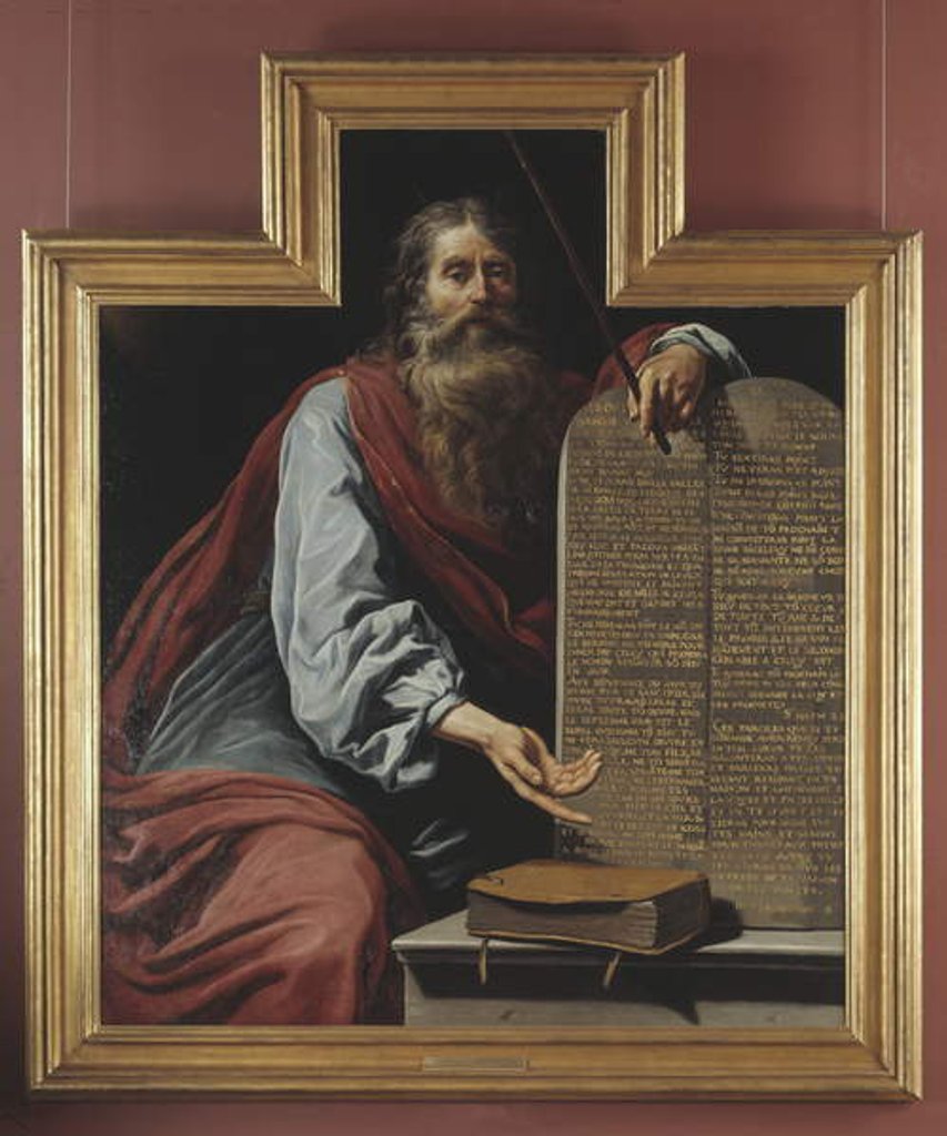 Detail of Moses with the Tablets of the Law by Claude Vignon