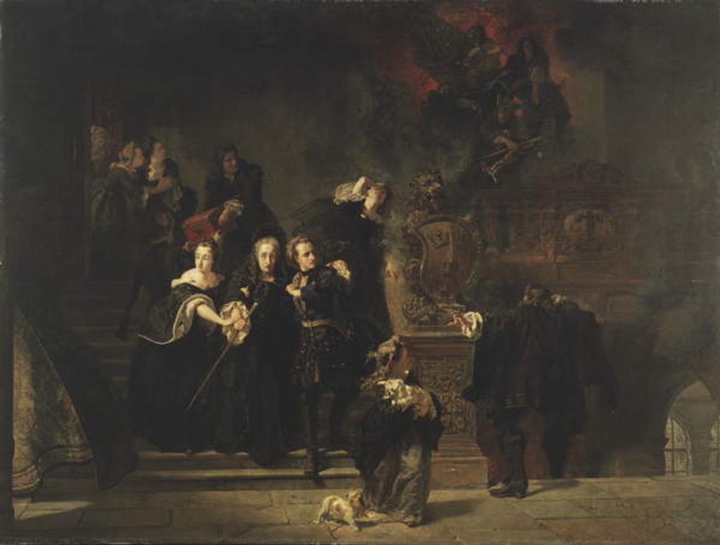 Detail of The Fire at the Royal Palace, Stockholm, May 7th, 1697, 1862-66 by Johan Fredrik Hockert
