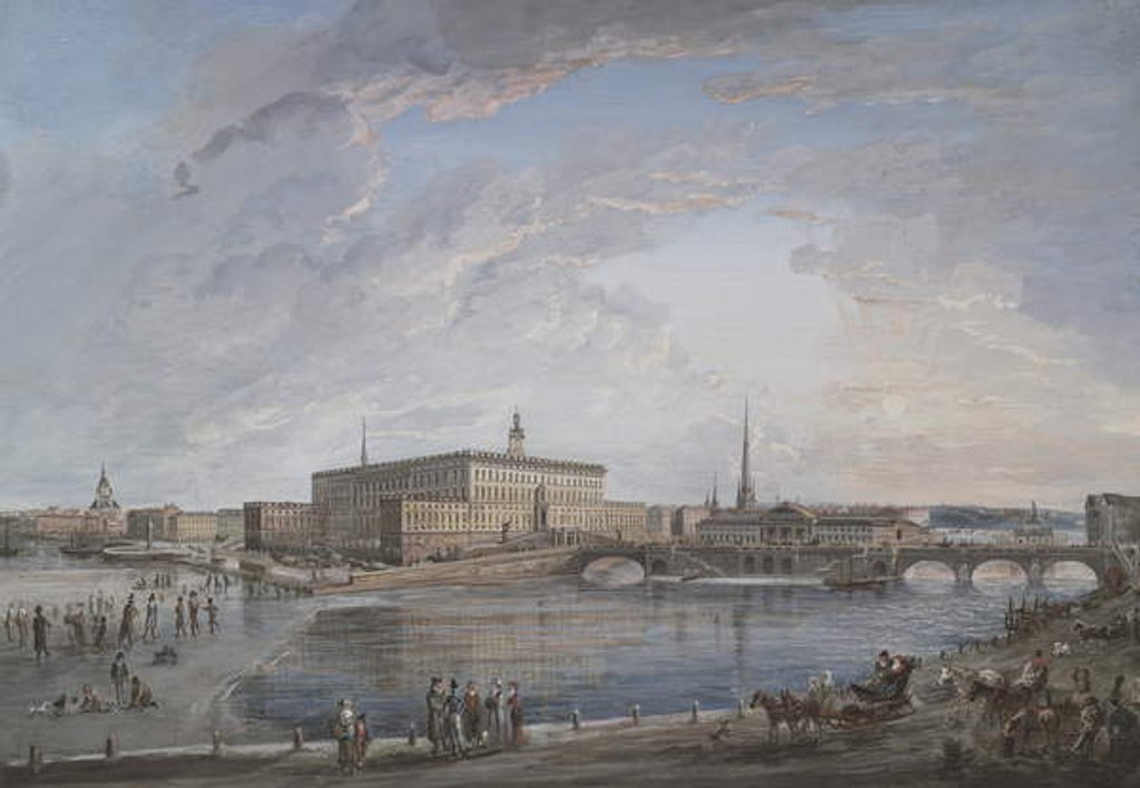 Detail of View of Stockholm by Elias Martin