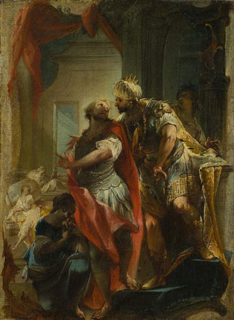 Detail of Saint Sampson with the Emperor Justinian, c.1750 by Johann Wolfgang Baumgartner