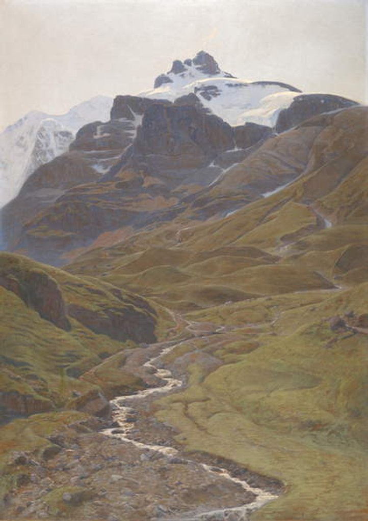 Detail of View of the Wilde Frau from the Bundalp, 1894 by Auguste Baud-Bovy