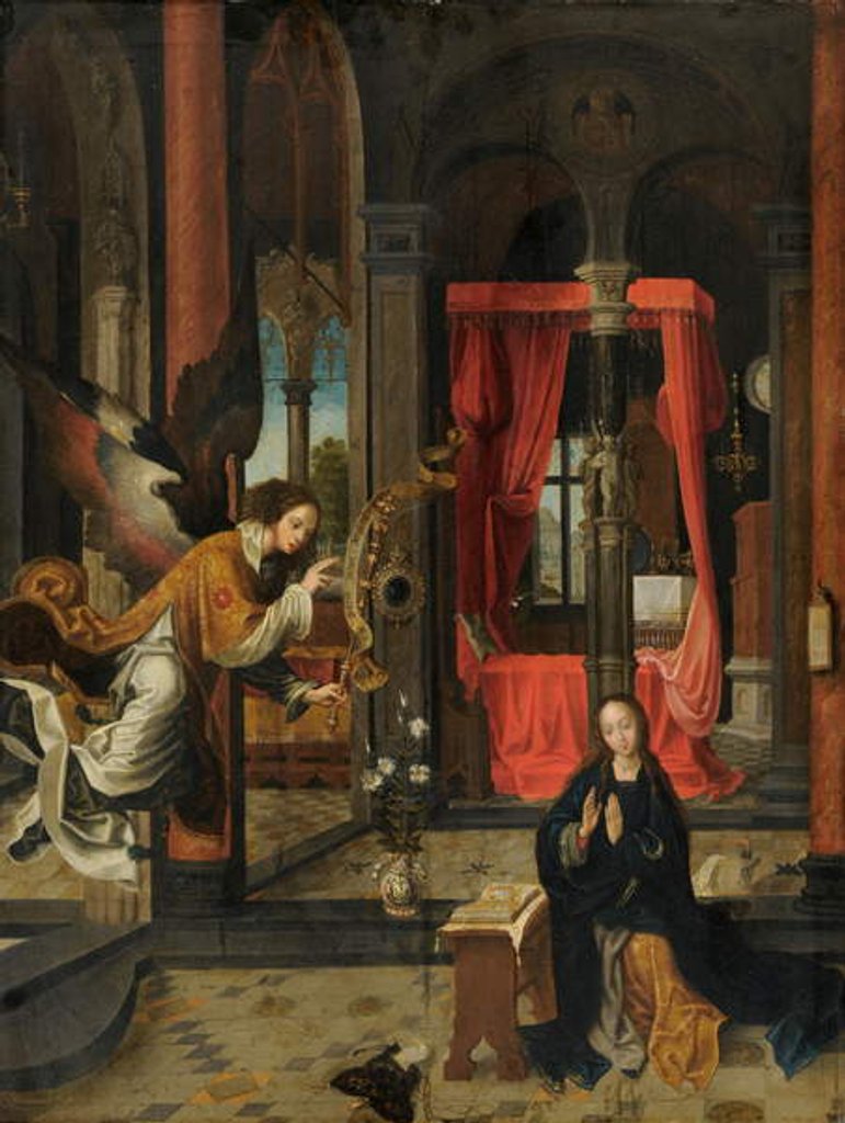 Detail of The Annunciation, 1520-30 by Jan de Beer
