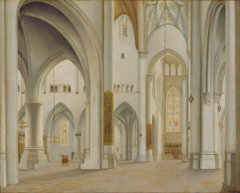 Detail of The Interior of Saint Bavo, Haarlem, 1628 by Pieter Jansz Saenredam