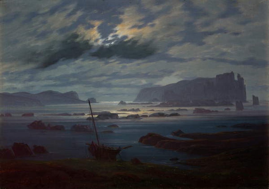 Detail of The Northern Sea in Moonlight, 1823-24 by Caspar David Friedrich