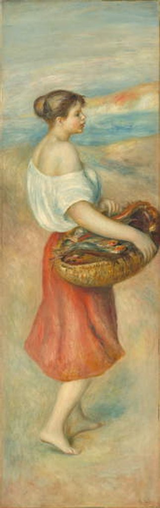 Detail of Girl with a Basket of Fish, c.1889 by Pierre Auguste Renoir