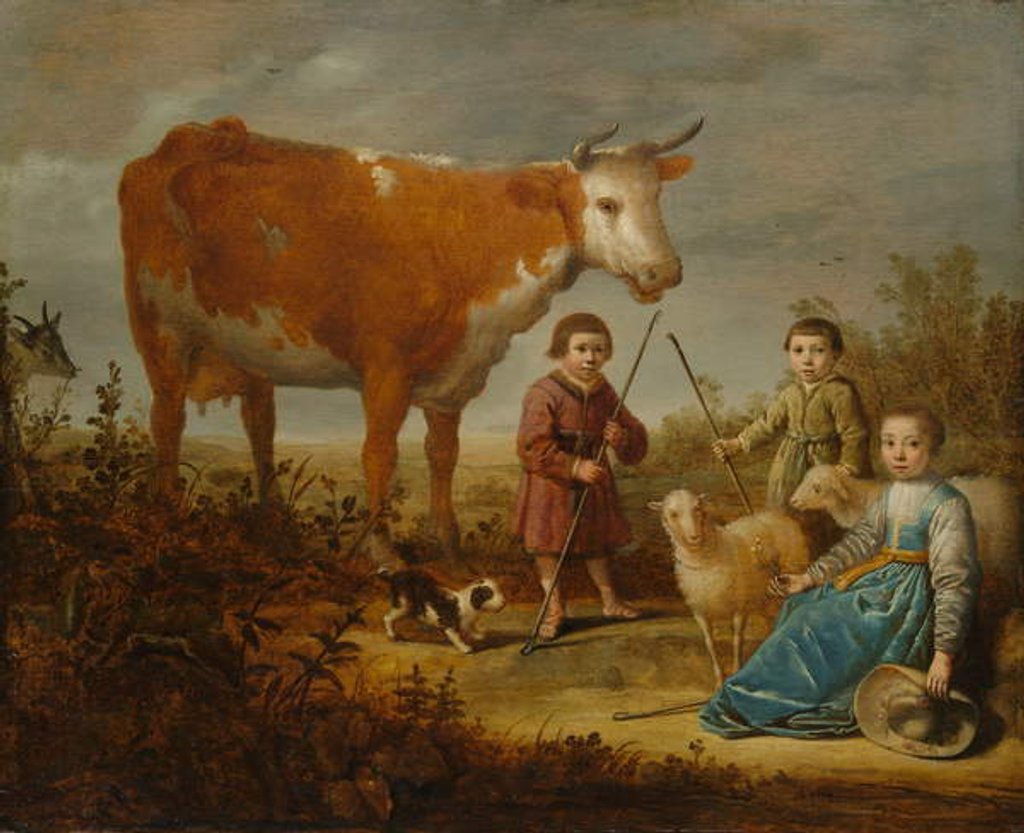 Detail of Children and a Cow, 1635-39 by Aelbert (attr.to) Cuyp