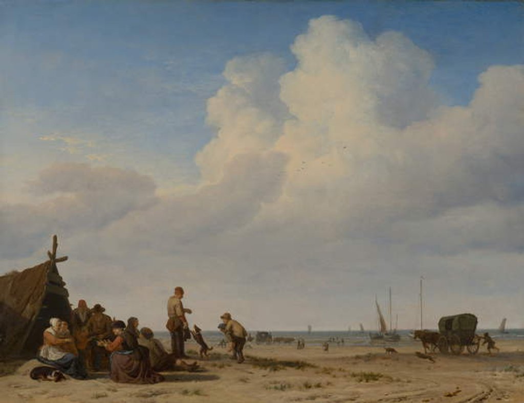 Detail of Beach View, 1663-65 by Adriaen van de Velde