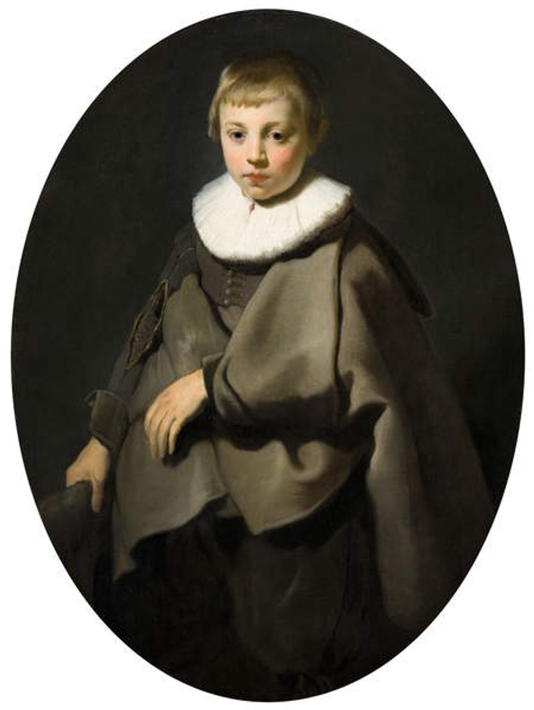 Detail of Portrait of a Boy in Grey, 1634 by Jacob Adriensz Backer