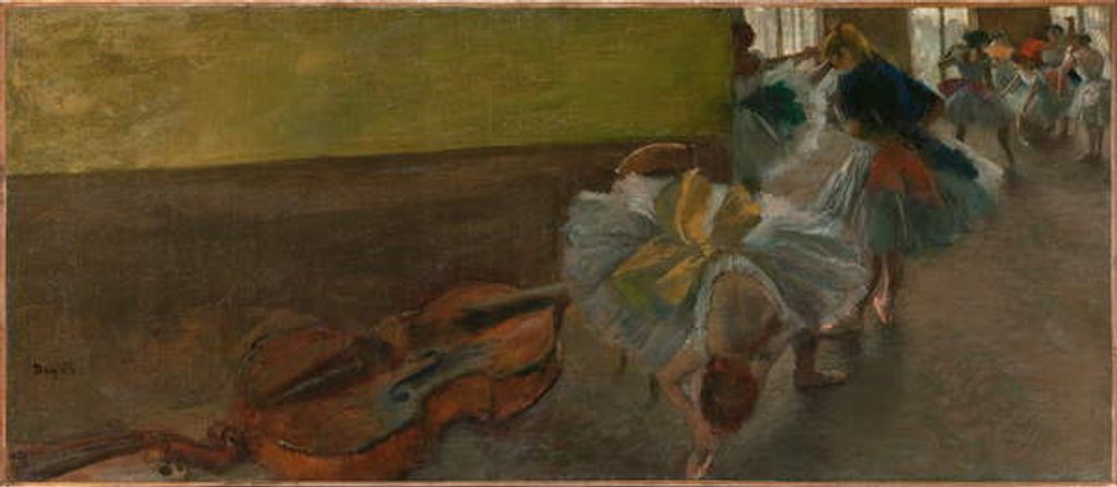 Detail of Dancers in the Rehearsal Room with a Double Bass, c.1882–85 by Edgar Degas