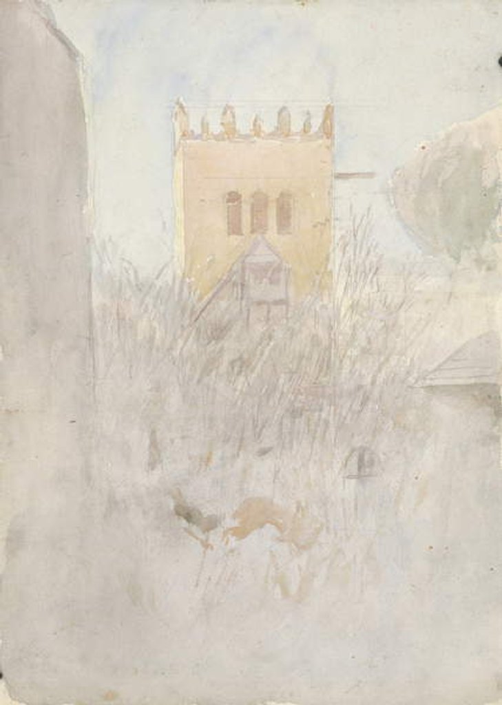 Detail of Belfry in Strážky II., 1890-1910 by Laszlo Mednyanszky