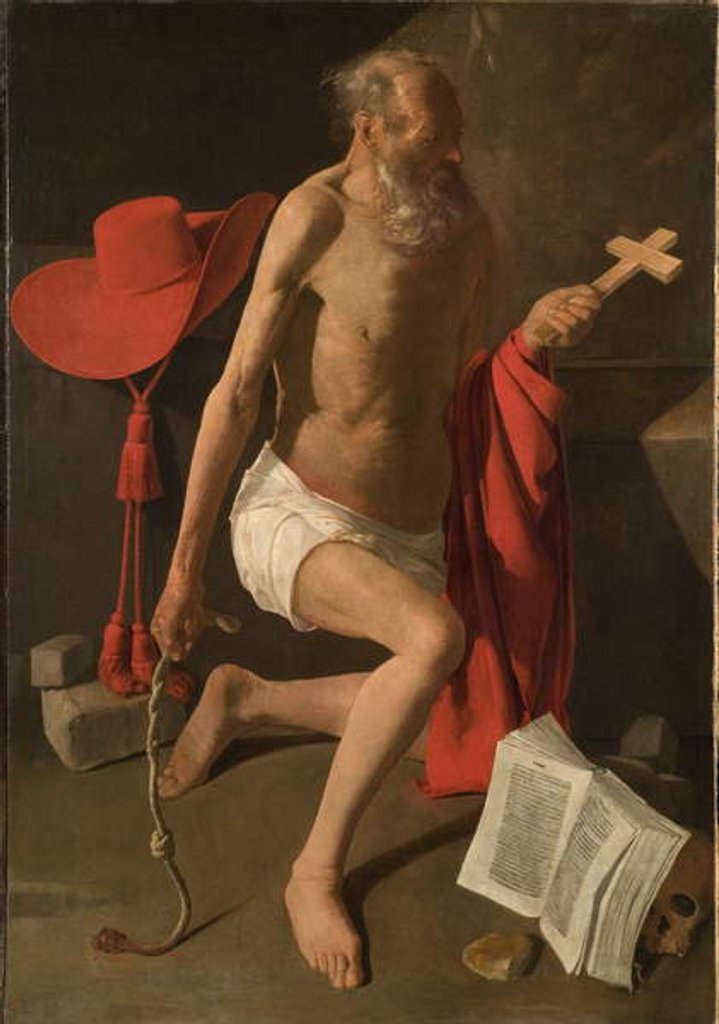Detail of The Penitent St. Jerome by Georges de la Tour