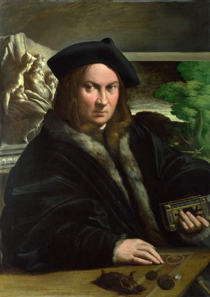 Detail of Portrait of a Collector, c.1523 by Parmigianino