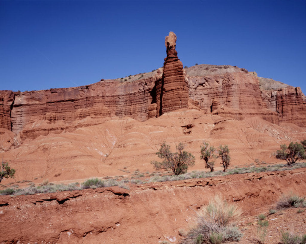 Detail of Chimney Rock of Capitol Reef National Park, Utah by Anonymous