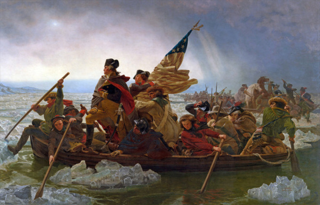 Detail of Washington Crossing the Delaware River, 25th December 1776 by Emanuel Gottlieb Leutze