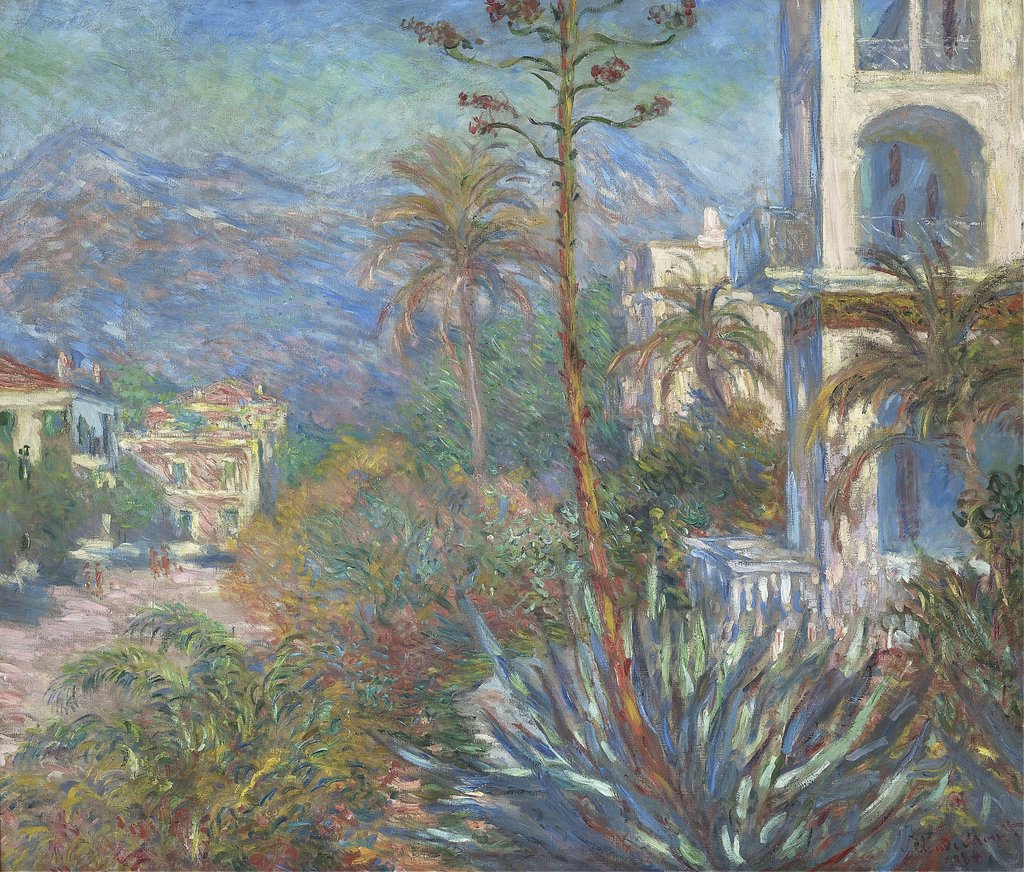 Detail of Villas at Bordighera, 1884 by Claude Monet