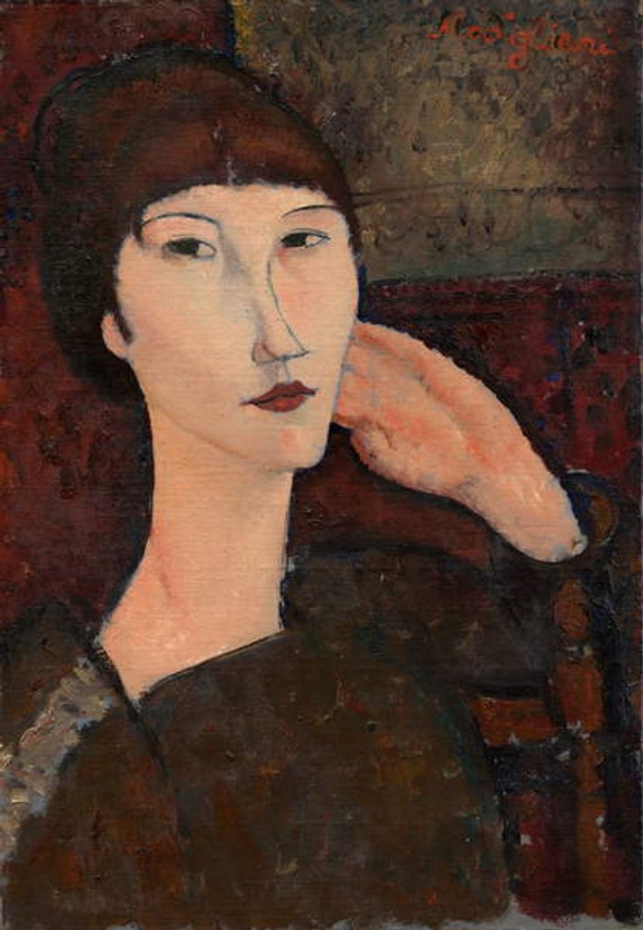 Detail of Adrienne, 1917 by Amedeo Modigliani