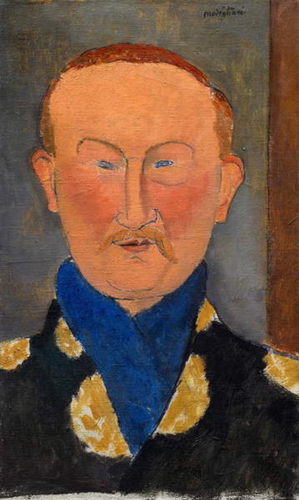 Detail of Léon Bakst, 1917 by Amedeo Modigliani