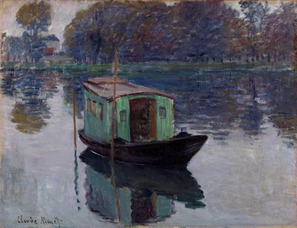 Detail of The Studio Boat, 1874 by Claude Monet
