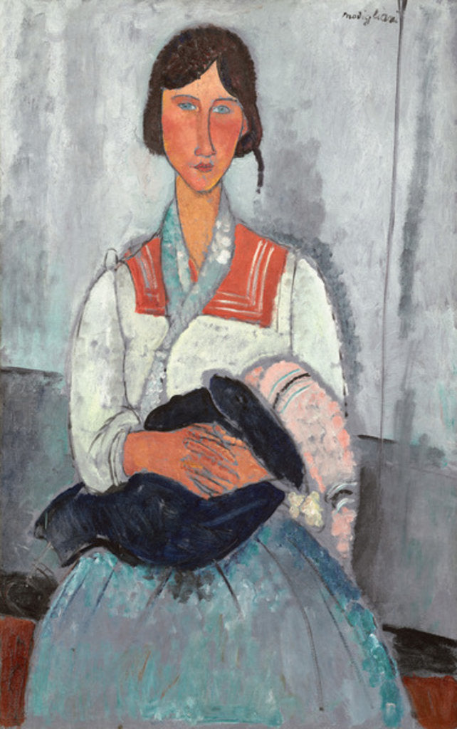 Detail of Gypsy Woman with Baby, 1919 by Amedeo Modigliani