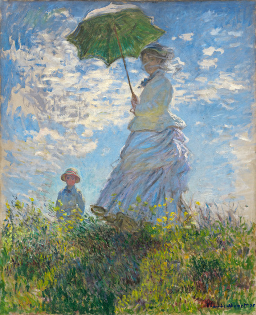Detail of Woman with a Parasol - Madame Monet and Her Son, 1875 by Claude Monet
