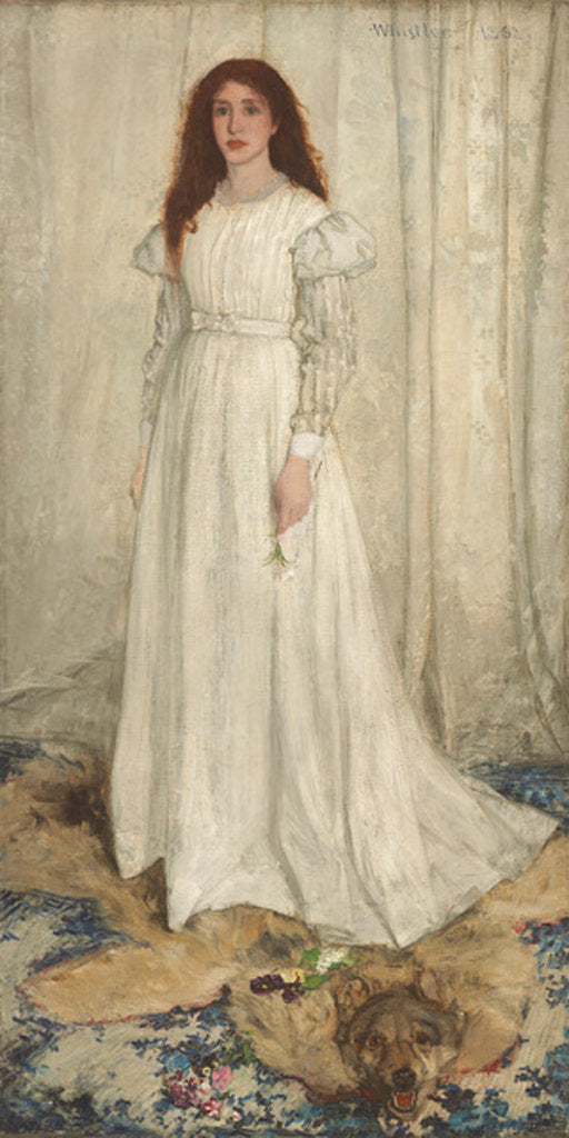 Detail of Symphony in White, No. 1: The White Girl, 1862 by James Abbott McNeill Whistler