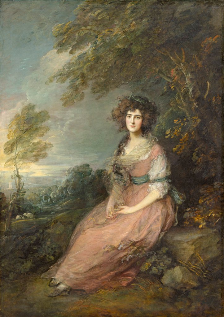 Detail of Mrs. Richard Brinsley Sheridan, 1785- 87 by Thomas Gainsborough