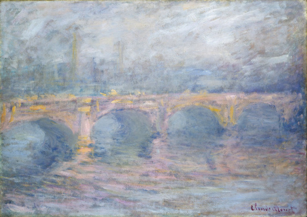 Detail of Waterloo Bridge, London, at Sunset by Claude Monet