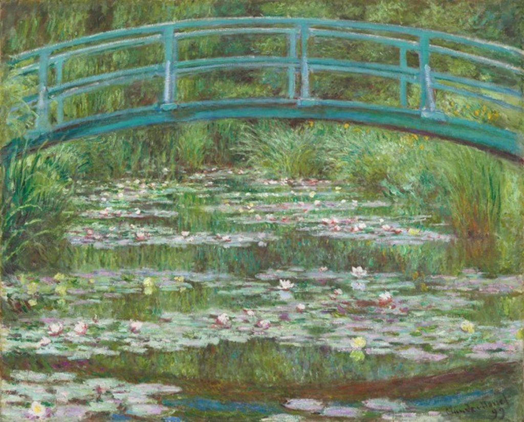 Detail of The Japanese Footbridge by Claude Monet