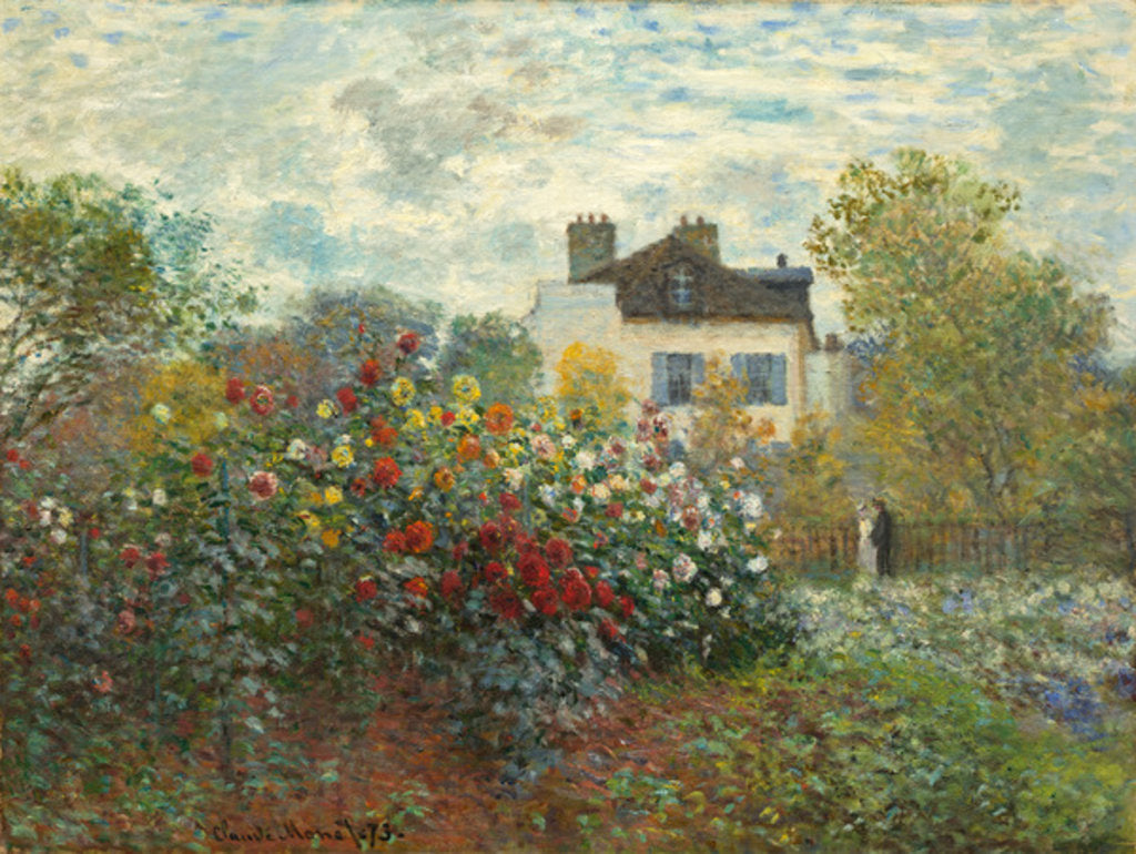 Detail of The Artist's Garden in Argenteuil, 1873 by Claude Monet