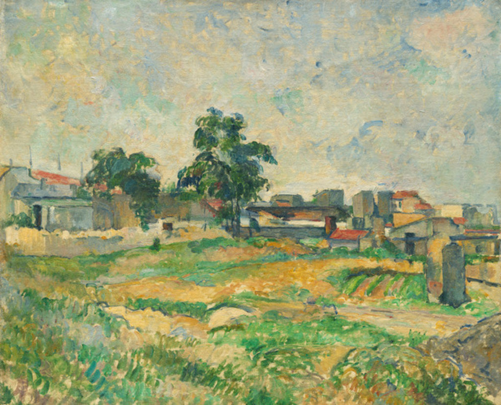Detail of Landscape near Paris by Paul Cezanne