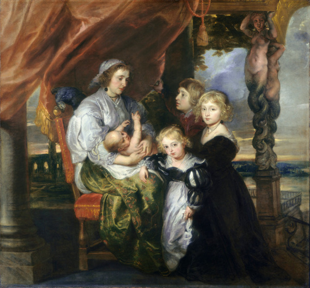 Detail of Deborah Kip, Wife of Sir Balthasar Gerbier, and Her Children by Peter Paul Rubens