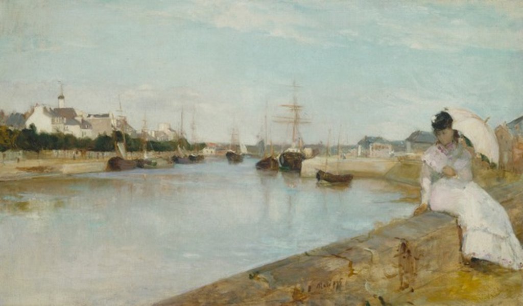 Detail of The Harbour at Lorient, 1869 by Berthe Morisot