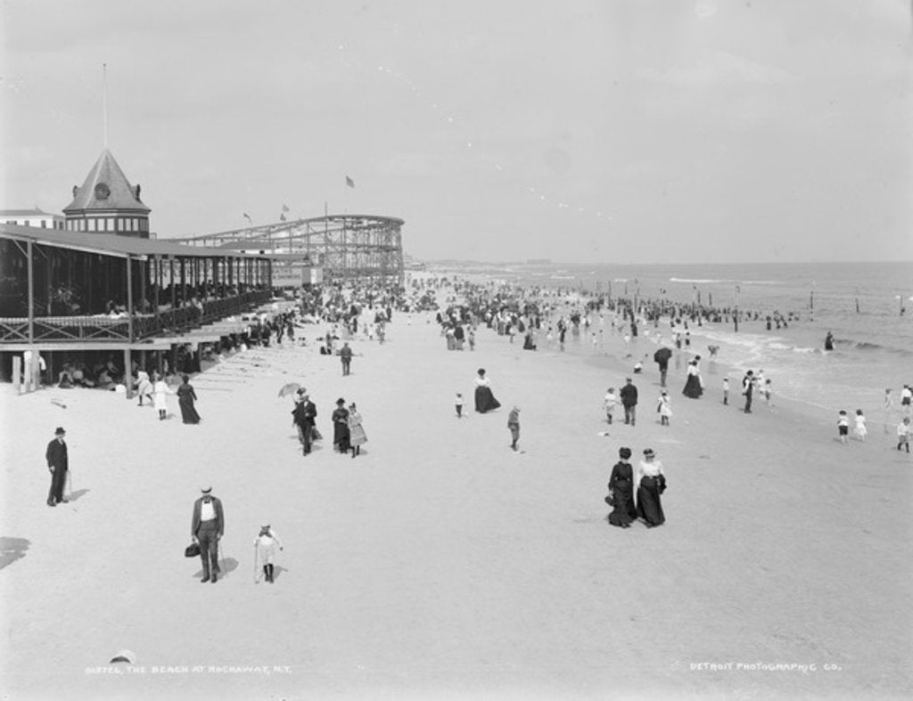 Detail of The Beach at Rockaway, New York, 1900-06 by Detroit Publishing Co. Detroit Publishing Co.