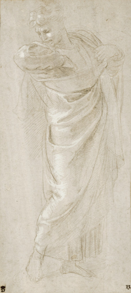 Detail of St. Paul rending his garments by Raphael