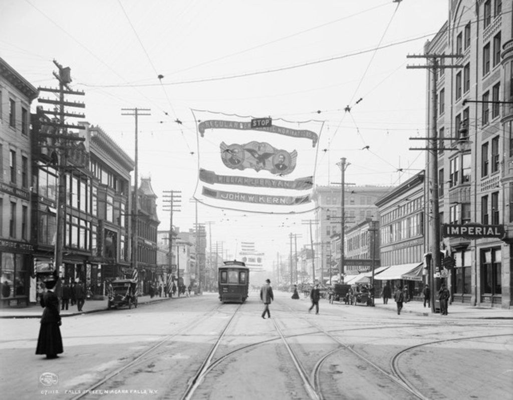 Detail of Falls Street, Niagara Falls, N.Y. by Detroit Publishing Co.