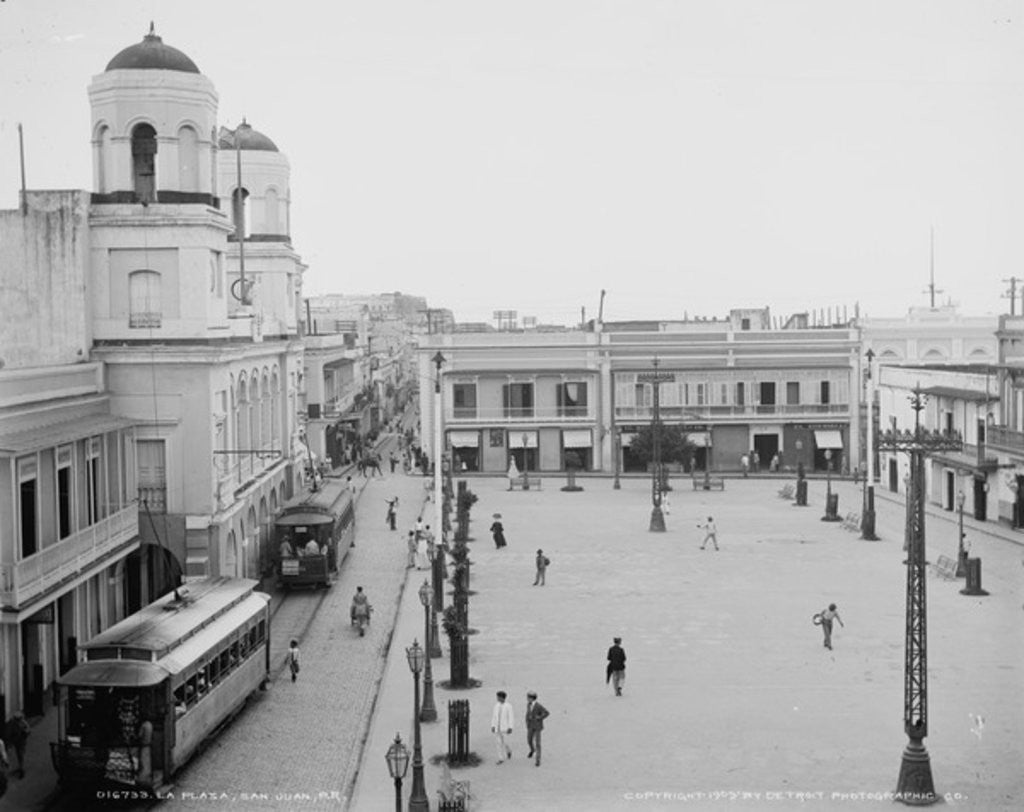 Detail of La Plaza, San Juan, Puerto Rico by Detroit Publishing Co.
