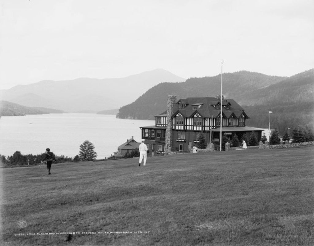 Detail of Lake Placid and Whiteface Mountain from Stevens House, Adirondack Mountains, N.Y. by Detroit Publishing Co.