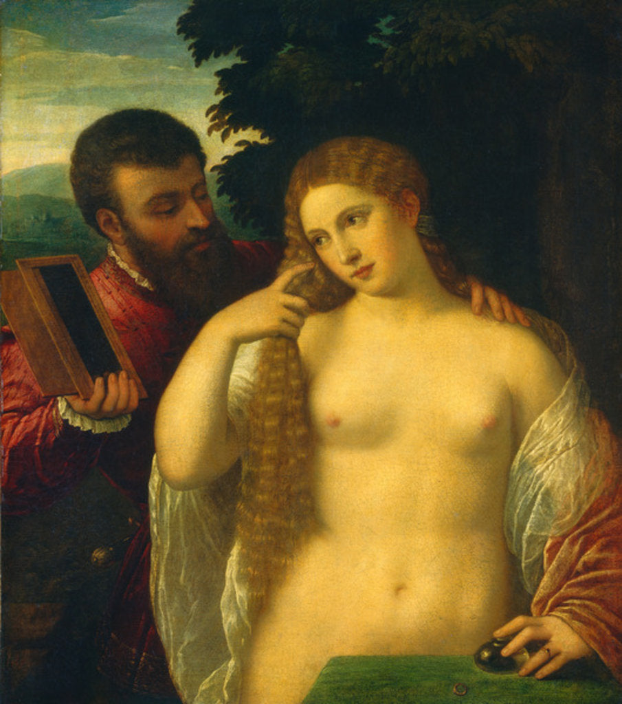 Detail of Allegory, Possibly Alfonso d'Este and Laura Dianti by Titian