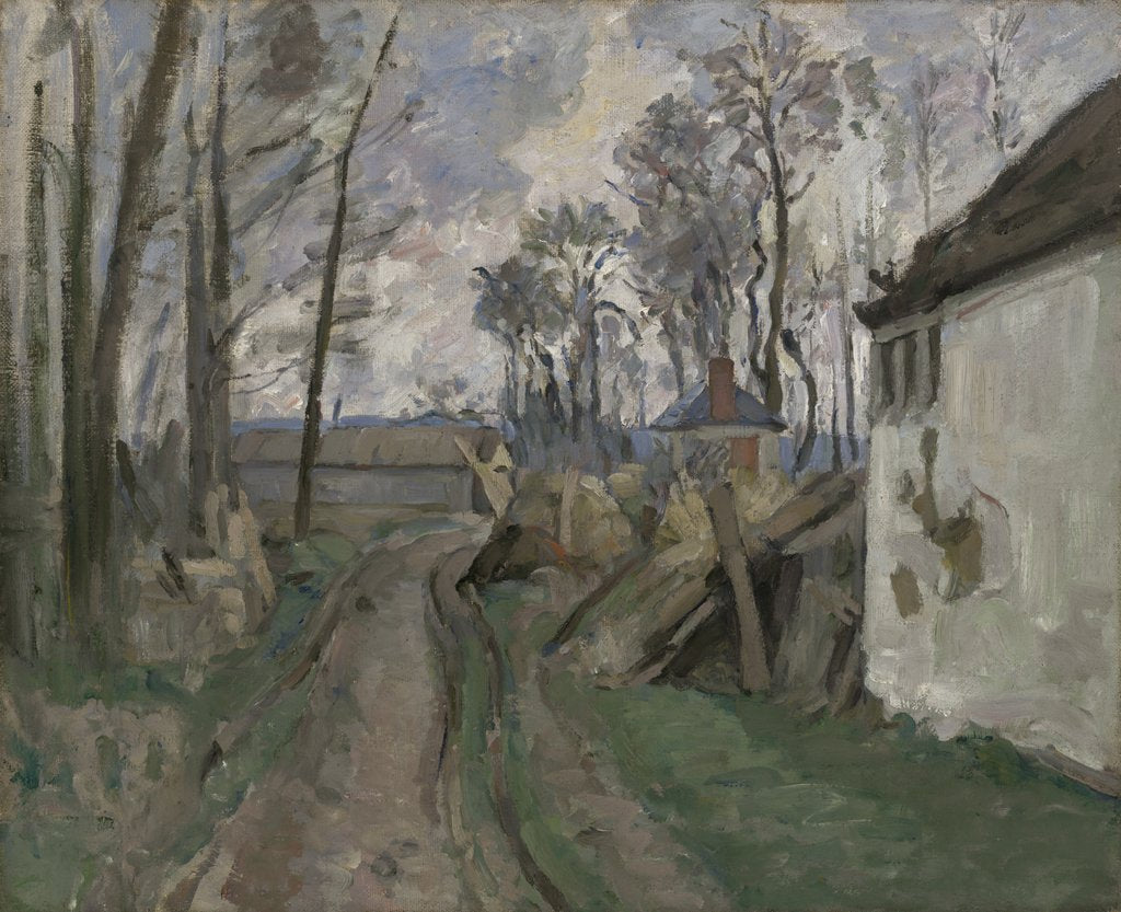 Detail of A Village Road near Auvers, 1872-73 by Paul Cezanne