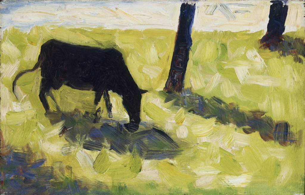 Detail of Black Cow in a Meadow, 1881 by Georges Pierre Seurat